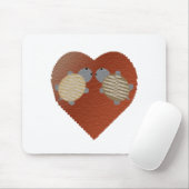 Wunderschöne Schildkröten in Liebe mit einem Herz- Mousepad (Mit Mouse)