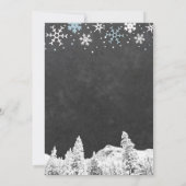 Wunderschöne Schneeflocken 16 . Geburtstag Einladung (Rückseite)