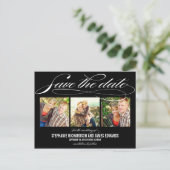 Wunderschöne Schrift Save The Date Karte (Stehend Vorderseite)