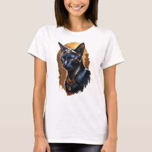 Wunderschöne schwarze ägyptische Katze T-Shirt