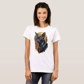 Wunderschöne schwarze ägyptische Katze T-Shirt (Vorne ganz)