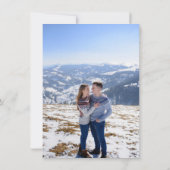 Wunderschöne schwarze und weiße Hochzeit Save The Date (Rückseite)