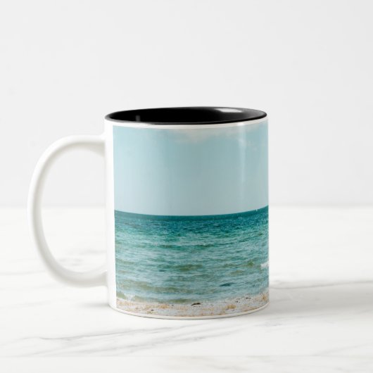 Wunderschöne Seascape Zweifarbige Tasse (Links)