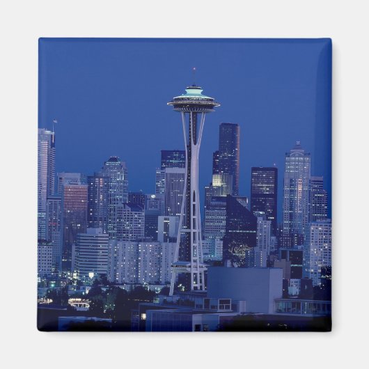Wunderschöne Seattle Washington Downtown Space Nee Magnet (Vorne)