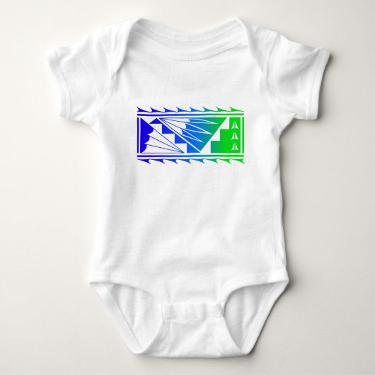 Wunderschöne Segnungen - Blau/Grün - Baby Strampler (Vorderseite)