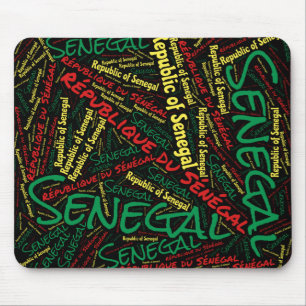 Wunderschöne senegalesische Flaggenfarben Patrioti Mousepad