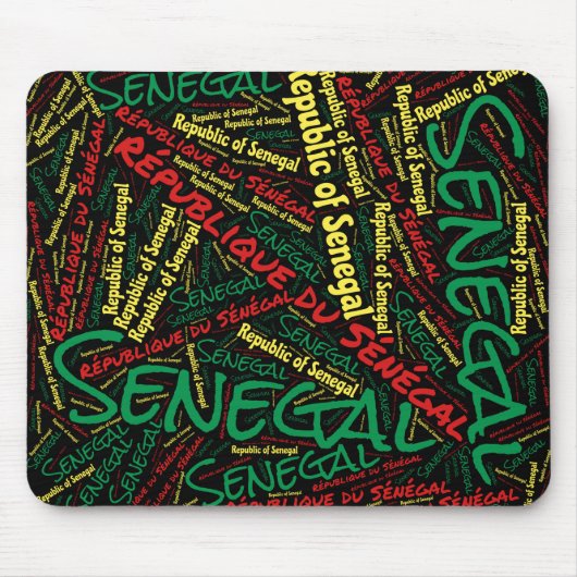Wunderschöne senegalesische Flaggenfarben Patrioti Mousepad (Vorne)