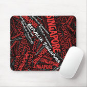 Wunderschöne Singapur Flag Colors Patriotic Mousepad (Mit Mouse)