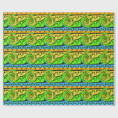 Wunderschöne Sommerwellen-Farben Geschenkpapier (Flach)