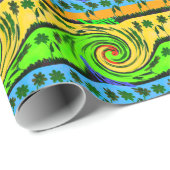 Wunderschöne Sommerwellen-Farben Geschenkpapier (Rolleneckpunkt)