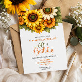 Wunderschöne Sonnenblume 60. Geburtstag Einladung
