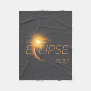 Wunderschöne Sonnenfinsternis 2017 Grafik Fleecedecke