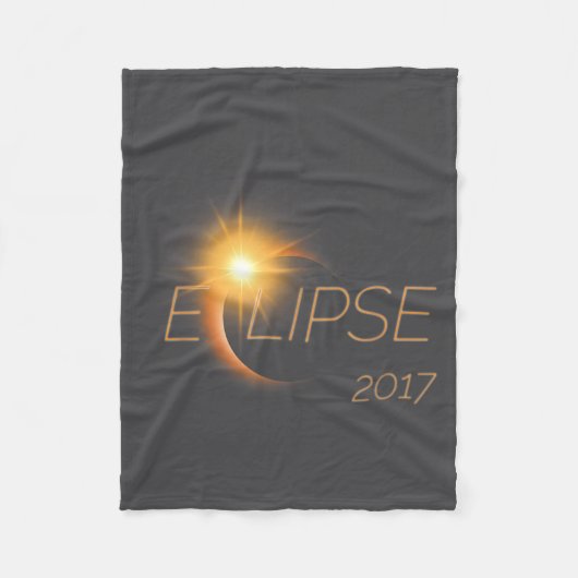 Wunderschöne Sonnenfinsternis 2017 Grafik  Fleecedecke (Vorderseite)