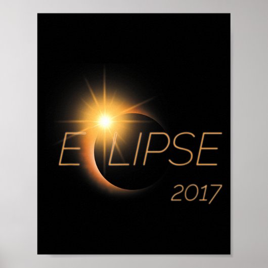 Wunderschöne Sonnenfinsternis 2017 Grafik Poster (Vorne)
