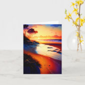 Wunderschöne Sonnenuntergang Karte (Gelbe Blume)