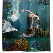 Wunderschöne SteampunkenMeerjungfrau Duschvorhang (Vorderseite)