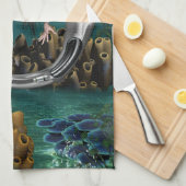 Wunderschöne SteampunkenMeerjungfrau Geschirrtuch (Viertel Falte)