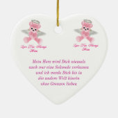 Wunderschöne Sternenkinderhängedeko Keramik Ornament (Hinten)