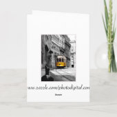 Wunderschöne Straßenbahnlinie 28 in Lissabon Karte (Rückseite)