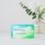 Wunderschöne süße grüne Kronleuchter Visitenkarte (Stehend Vorderseite)