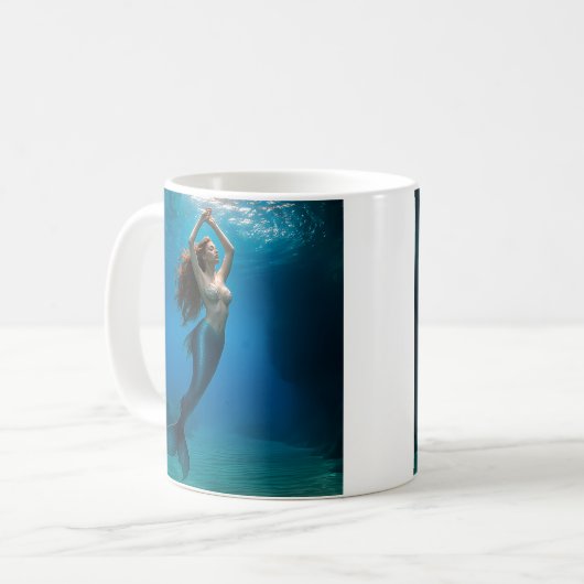 Wunderschöne Tauchsirene Kaffeetasse (Vorderseite Links)