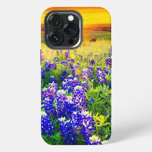 Wunderschöne Texas-Bluebonnets iPhone Hülle (Hinten)