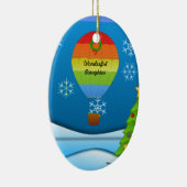 Wunderschöne Tochter, farbenfroher Heißluftballon Keramik Ornament (Rechts)