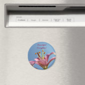 Wunderschöne Tochter! Magnete Rosa Lily Blume Magnet (In Situ (Geschirrspüler))