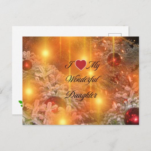 Wunderschöne Tochter Postkarte (Vorne/Hinten)