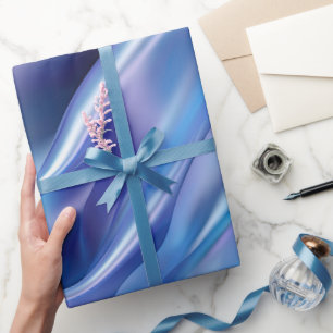 Wunderschöne Träumerische Blaue Lila Hochzeitsdusc Geschenkpapier
