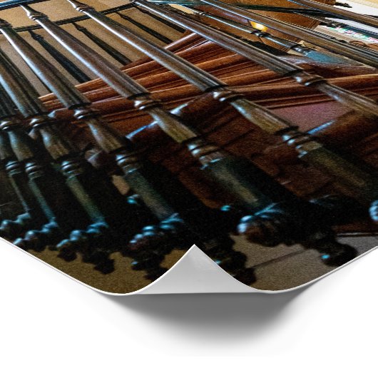 Wunderschöne Treppe Loretto Kapelle Santa Fe NM Poster (Ecke)