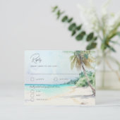 Wunderschöne Tropical Beach Island Einladung (Stehend Vorderseite)