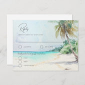 Wunderschöne Tropical Beach Island Einladung (Vorne/Hinten)