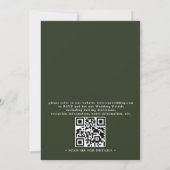 Wunderschöne tropische Botanicals QR-Code-Hochzeit Einladung (Rückseite)