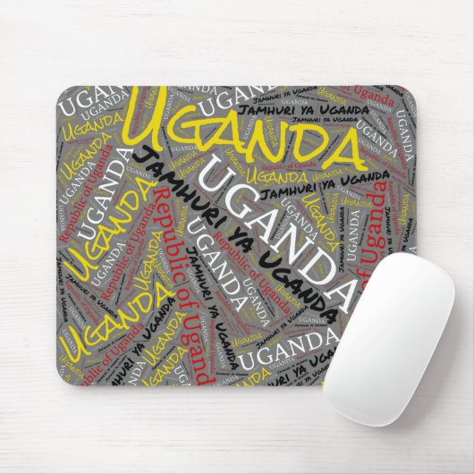 Wunderschöne Uganda Flag Farben Patriotic Mousepad (Mit Mouse)