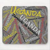Wunderschöne Uganda Flag Farben Patriotic Mousepad (Vorne)
