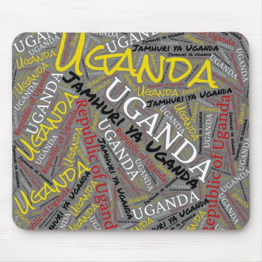Wunderschöne Uganda Flag Farben Patriotic Mousepad (Vorne)