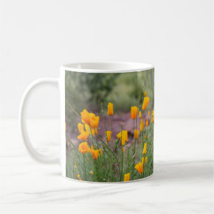 wunderschöne und duftende Wildblumen, die in Tuben Kaffeetasse