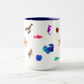 wunderschöne und farbenfrohe Meereswelt Combo Tass Tasse (Zentrum)
