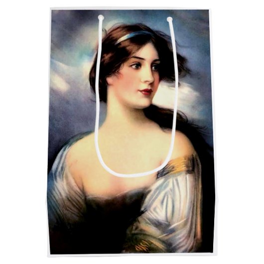 wunderschöne Viktorianische Wind Mittlere Geschenktüte (Rückseite)