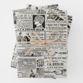 Wunderschöne Viktorianische Zeitungswerbewerbung Geschenkpapier Set (Beispiel)