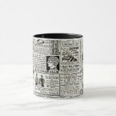 Wunderschöne Viktorianische Zeitungswerbewerbung Tasse (Zentrum)