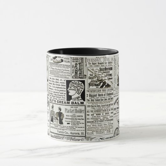 Wunderschöne Viktorianische Zeitungswerbewerbung Tasse (Zentrum)