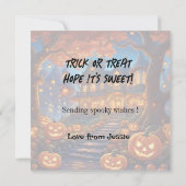 Wunderschöne Villa im Wald, Kürbisse, Halloween (Rückseite)