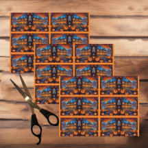 Wunderschöne Villa im Wald, Kürbisse, Halloween