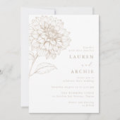 Wunderschöne Vintage Boho Blumenhochzeit Einladung (Vorderseite)