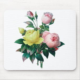 wunderschöne, vintage botanische Illustration, Ros Mousepad