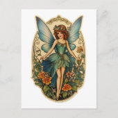 Wunderschöne Vintage Fee Postkarte (Vorderseite)