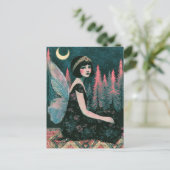 Wunderschöne Vintage-Fee Postkarte (Stehend Vorderseite)
