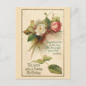 Wunderschöne Vintage-Geburtstagsglückwünsche aus d Postkarte (Vorderseite)